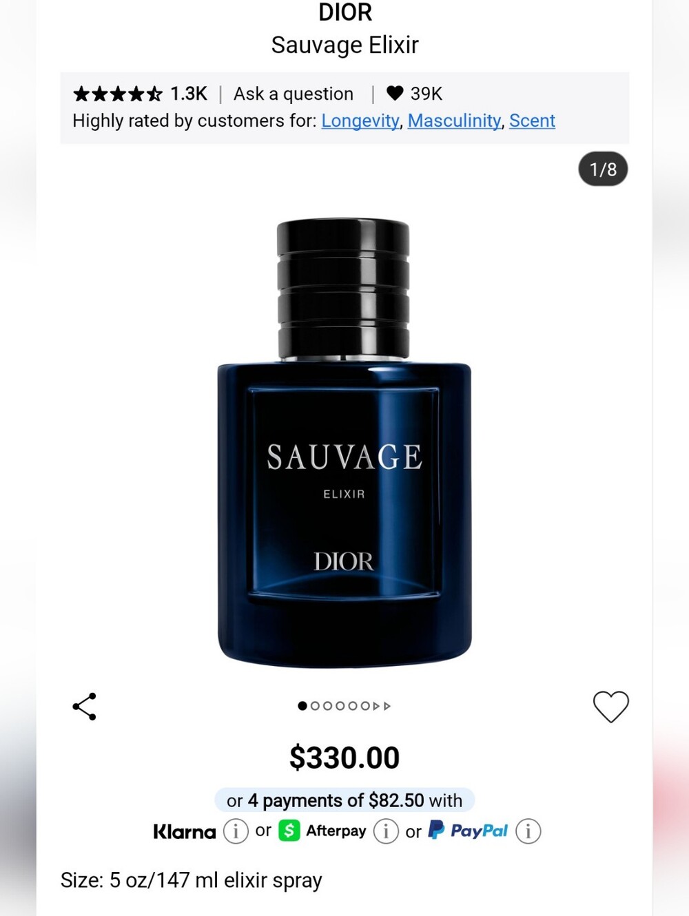 DIOR Sauvage elixir - Picture 10 of 11